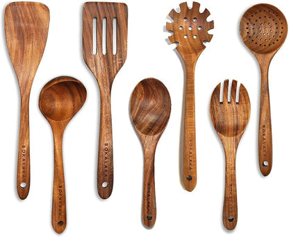 Teak Wooden Kitchen Utensil Set by BOKALAKA