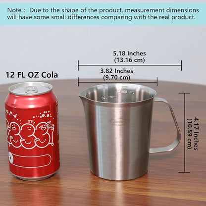 Newness Stainless Steel Measuring Cup, Metal Measuring Cup - Image 6