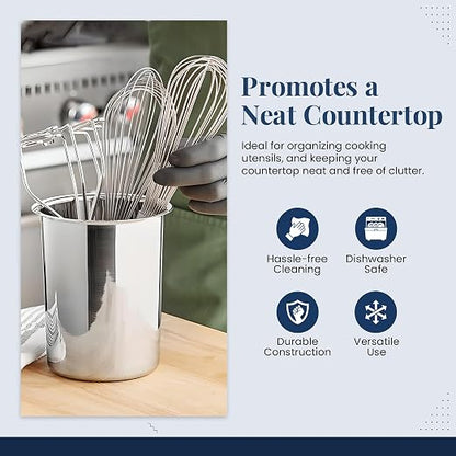 OCS Parts 6.75-Inch Kitchen Utensil Holder | Stainless Steel Dishwasher Safe - Image 5
