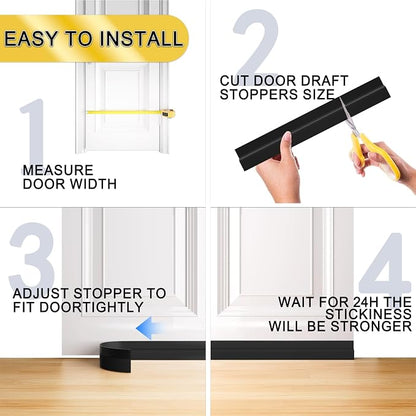 Door Draft Stopper, Door Sweep for Bottom of Door, Weather Stripping Door Seal - Image 6
