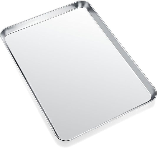 Cookie Sheets for Baking, Stainless Steel Baking Sheet Baking Pan Tray by Zacfton
