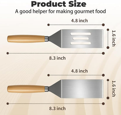 2Pcs Stainless Steel Spatula Set, Mini Serving Spatula - Image 2