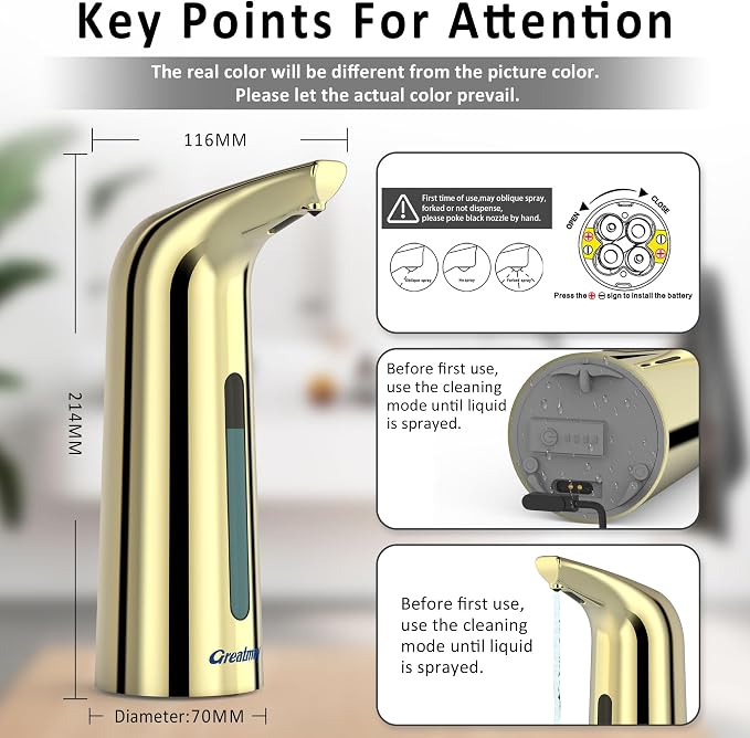 Convenient Automatic Soap Dispenser, 4 Adjustable Levels Touchless Hand - Image 3
