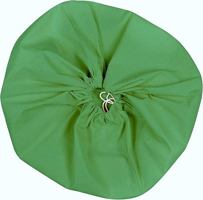 Urban Villa Laundry Bag Canvas|Dirty Clothes Travel Laundry Bag|Machine Washable|Reusable College Hostel Hamper Liner Bag for Garments Delicates Drawstring Closure 1 Pack Green Color|Size 28X36 Inches