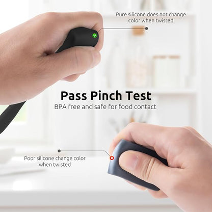 U-Taste Skinny Silicone Jar Spatula: 600ºF Heat-Resistant Food-Grade 10in Long - Image 4