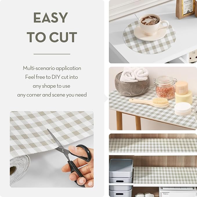 Drawer Shelf Liner, Non-Slip Kitchen Cabinet Liners Non-Adhesive Thick Strong - Image 4