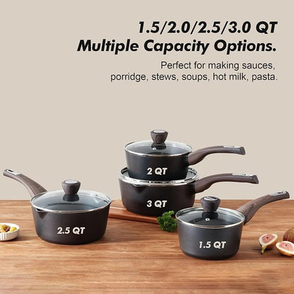 SENSARTE 1.5 & 2.5 Quart Sauce Pan Sets - Image 3