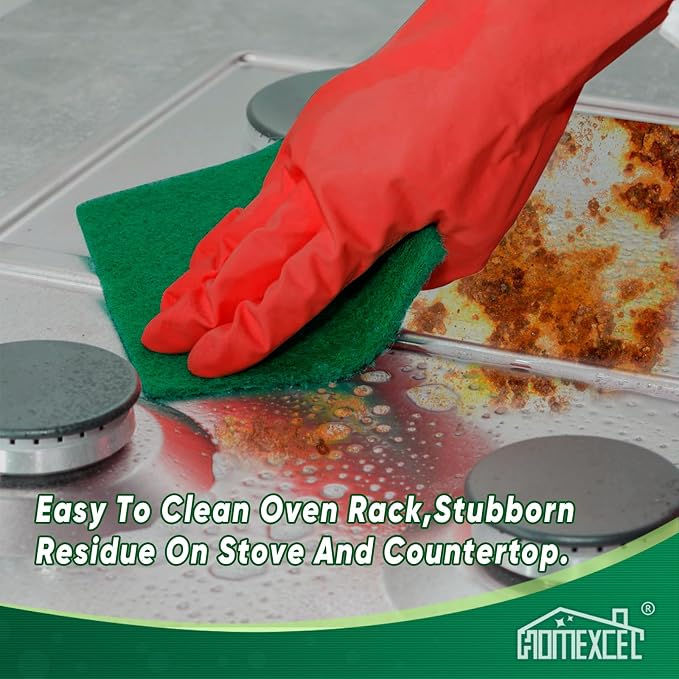 HOMEXCEL Heavy Duty Scouring Pad, 96 Pack Green Scrubbing Pads, Dish Scrubber - Image 4