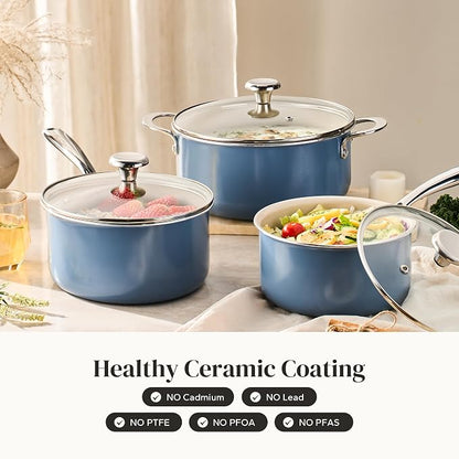 Redchef Non-stick Stock Pots Set 5QT, Sauce Pan - Image 4