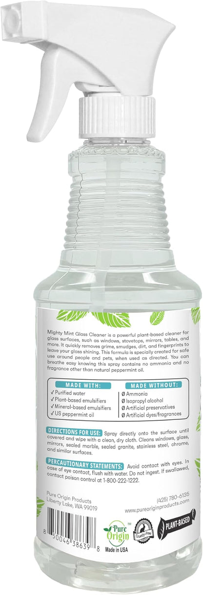 Mighty Mint Glass Cleaner, Ammonia-Free, Streak-Free Spray - Image 8