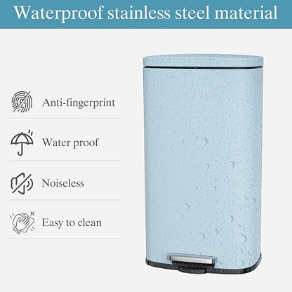 AthLike Trash Can, Stainless Steel Kitchen Garbage Can, Step Waste Bin - Image 5