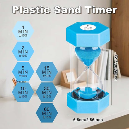 30 Minute Sand Timer, Unbreakable Hexagon Sand Clock, Plastic Sand Watch 30 Min - Image 5