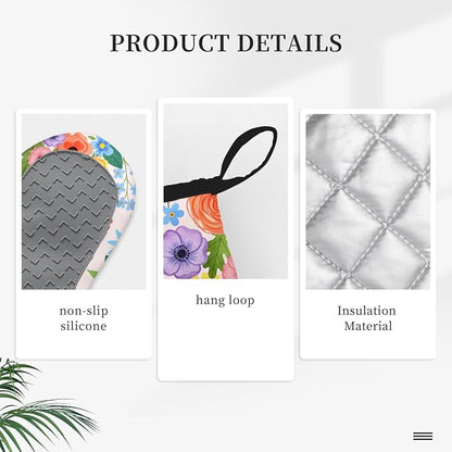 Funny Oven Mitts & Pot Holder Set, Heat Resistant Silicone Oven Mitts, Humorous - Image 3