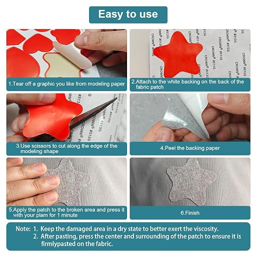 J.CARP 2Pcs Linen Repair Patches, Large Self-Adhesive Fabric Patch - Image 5