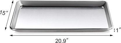 New Star Foodservice Commercial-Grade 18-Gauge Aluminum Sheet Pan/Bun Pan - Image 3