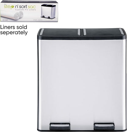 Step N' Sort The 18.5 Gallon Extra Large Capacity, Dual Trash and Recycling Bin - Image 9