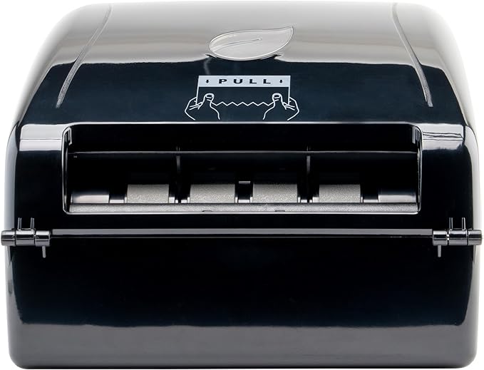 Winco TDAC-8K Commercial Wall Mount Paper Towel Dispenser, Auto-Cut 9" Sheets, Black