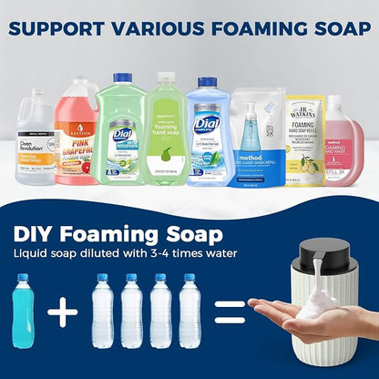 Ceramic Foaming Hand Soap Dispenser，12 oz Bathroom Soap Dispensers， Lotion - Image 5