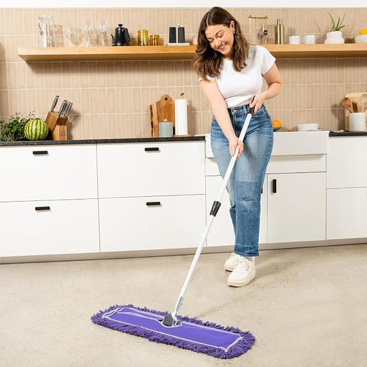 36 Inch Purple Commercial Dust Mop & Floor Sweeper - Image 2