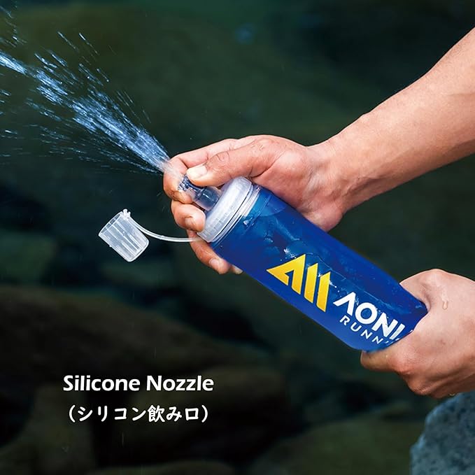 TRIWONDER Collapsible Flask Soft Folding Water Bottles - Large Mouth for Easy Filling - BPA-Free Hydration Bottle Ideal for Running Hiking Cycling Climbing (02# 500ml)