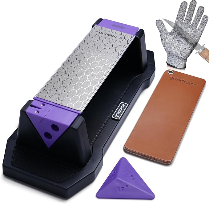 3-Sided Diamond Sharpening Stone 400/1000/8000 Grit Whetstone by Unknown