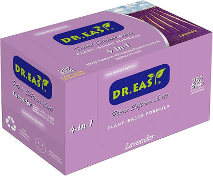 DR.EASY Dryer Sheets Plant Based Formula 252 Ct Fabric Softener sheets - Image 9