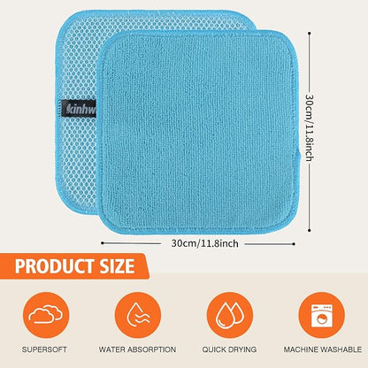 KinHwa Kitchen Washcloths for Dishes Absorbent Microfiber Dish Cloths Quick Dry - Image 7