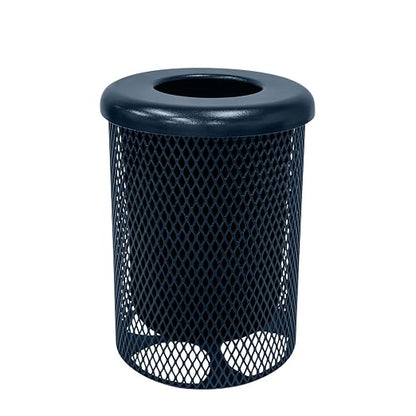 COATEDOUTDOORFURNITURE RFT-DBL Heavy Duty 32 Gallon Round Trash Receptacle by CoatedOutdoorFurniture