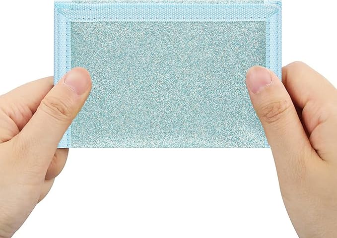 NEICY RFID Blocking Canvas Wallet for Men and Women - Camo Trifold Outdoor Sports Wallets with Magic Sticker for Teen Kids (Blue Bling)