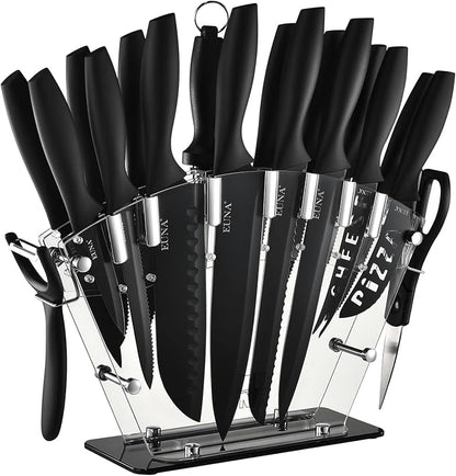 EUNA Kitchen Knife Set, German High-Carbon Stainless Steel Knife Sets by EUNA
