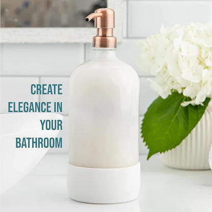 32 oz Glass Pump Bottle Rustproof Stainless Steel Pump, and Lids. Modern - Image 3