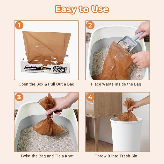 Odor Sealing Small Trash Bags Home & Food Use S-220 Count Disposable Bags - Image 5