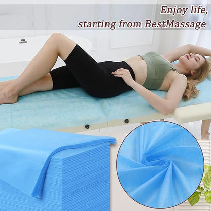 100 Pcs Disposable Bed Sheets 31" x 71" Massage Table Sheets Non Woven Fabric - Image 3