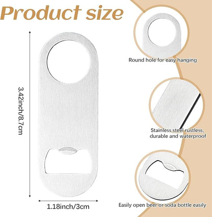 30 Pcs Flat Bottle Opener 3.5 x 1.18 inches Stainless Steel Beer bottle Openers - Image 2