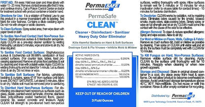 PermaSafe CLEAN, All-Purpose Hospital Disinfectant Cleaner; No Rinse, Soft & - Image 2