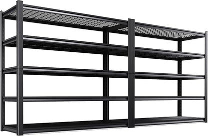 Set of 2 Garage Shelving-3500 lbs 5 Tier Storage Shelves, Adjustable Heavy Duty by Unknown