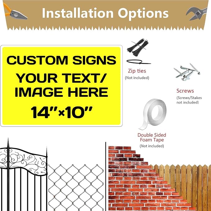 Repaly Personalized signs, Aluminum Weatherproof Metal Sign Multiple Sizes - Image 5