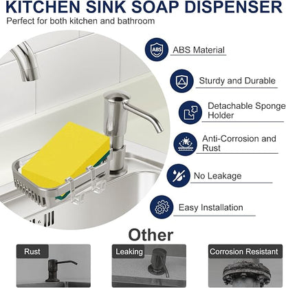 Soap Dispenser for Kitchen Sink, Built in Sink Soap Dispenser Pump - Image 4