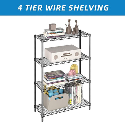 4-Shelf Adjustable Metal Shelf Wire Shelving Unit Storage Rack Display Shelf - Image 5