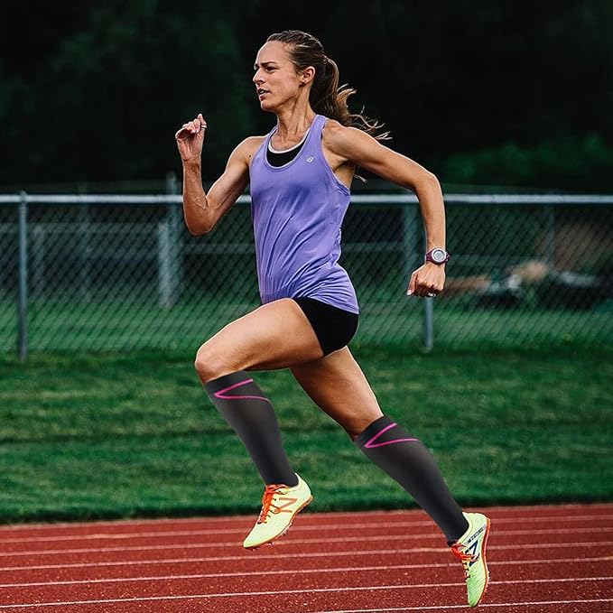 fenglaoda 8 Pairs Compression Socks for Men & Women 20-30 mmHg Knee High Nurse Pregnant Running Medical and Travel Athletic