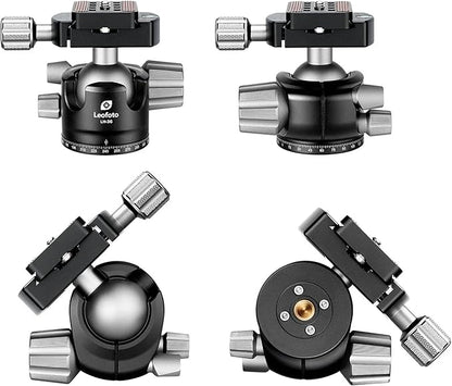 Leofoto Professional Camera Tripod, 50" Compact Carbon Fiber Tripod for DSLR Video Camcorder, 4 Leg Sections, 360° Ball Head, Max Load 8KG/18Lb (LS-254CX+LH-36)