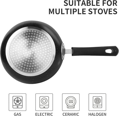 Nonstick Frying Pan Set-3-Pieces Skillet Set Induction Compatible, 8 Inch - Image 5