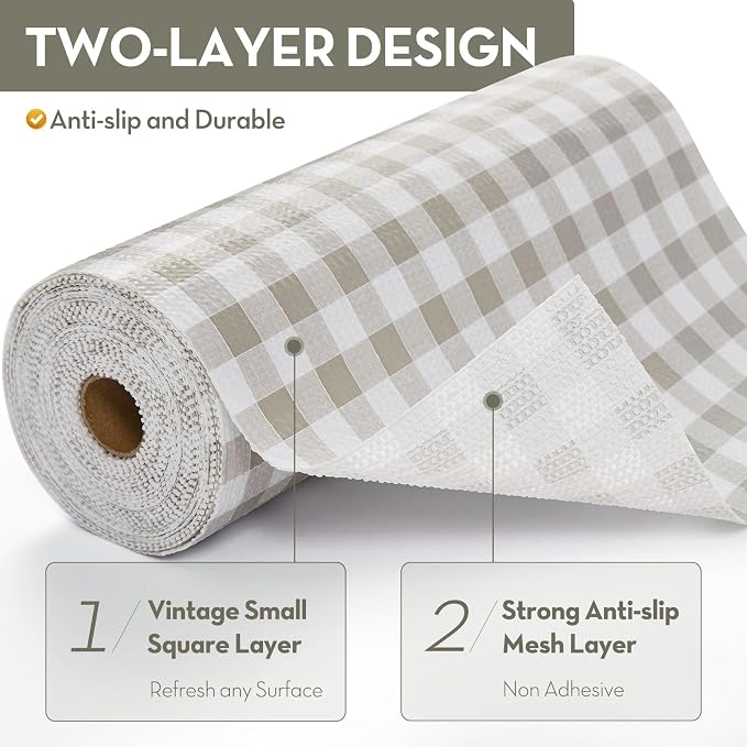 Drawer Shelf Liner for Kitchen Cabinet Liner Non-Adhesive Non-Slip Shelf Thick - Image 2