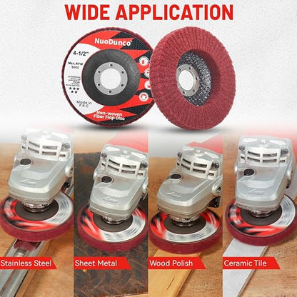 10Pcs 320 Grit Scour Flap Disc 4 1/2 Inch Angle Grinder Attachment General - Image 3