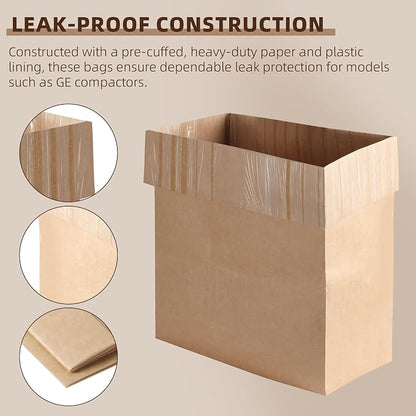 Calvana Super Strong Compactor Bags, Heavy-Duty Kitchen Paper Trash Bags - Image 4