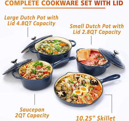 Hisencn Enameled Cast Iron Cookware Set - Image 4