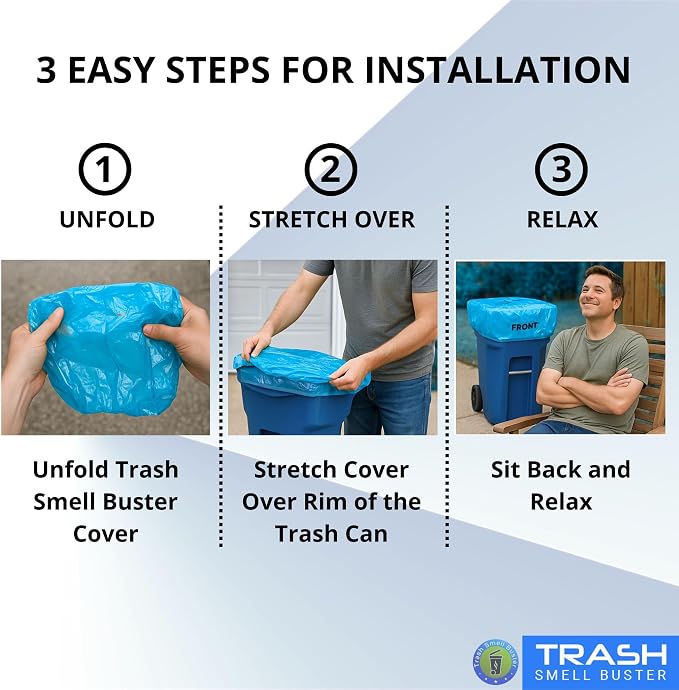 95 Gallon Trash Can Cover Odor Eliminating Bag - Image 7