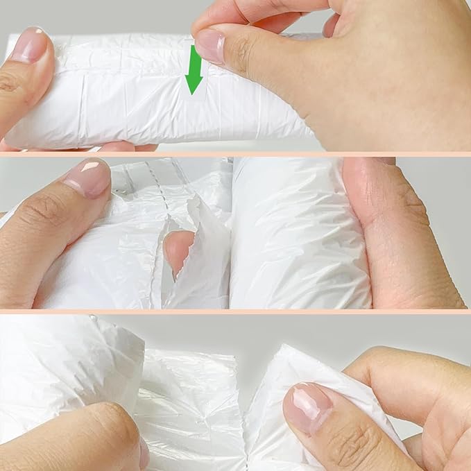 8 Gallon Trash-Bags Drawstring Kitchen-Garbage-Bag Unscented - White Plastic 54 Count Recyclable Restroom Liners Strong Compactor Can Tall Large Recycle Waste Basket Inwaysin