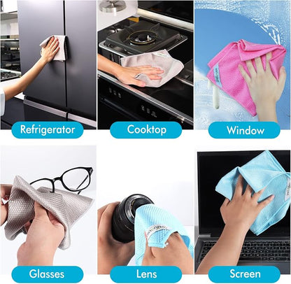 Streak Free Miracle Cleaning Cloths Easy Clean Nanoscale, Fish Scale Microfiber - Image 7