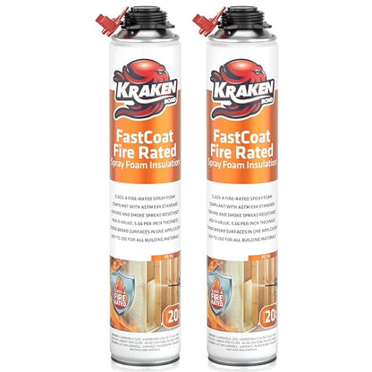 Kraken Bond Fastcoat Fire Rated Spray Foam Insulation Kit Closed Cell in a Can by KRAKENBOND